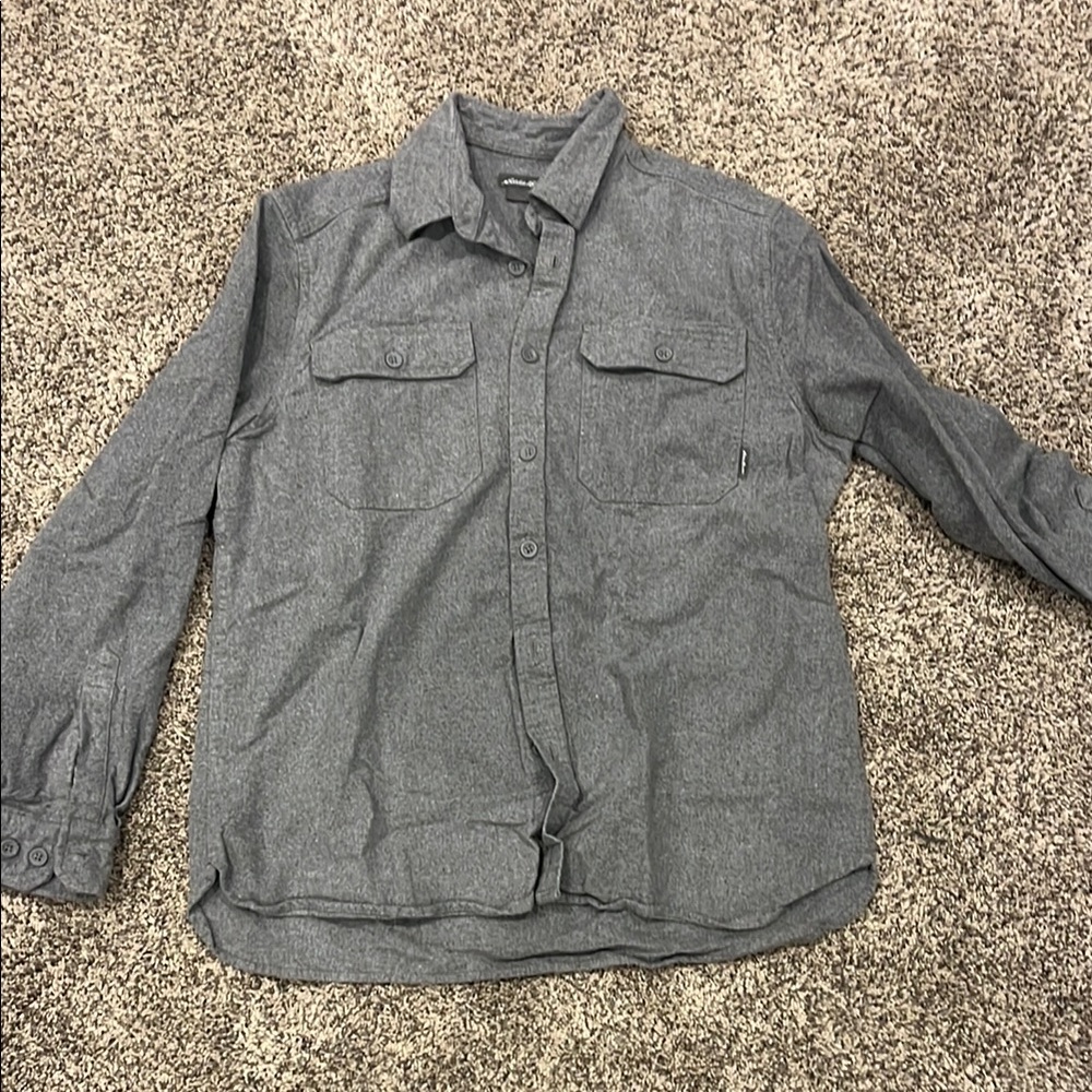 Vintage Gray Button-Up Shirt